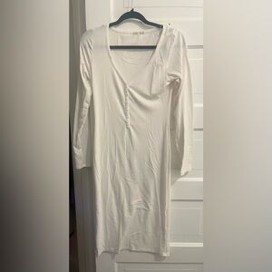 White Large Midi Tight Dress